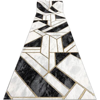 RugsX Alfombra corredor Emerald 1015 - Geométrico negro/dorado RugsX Alfombra corredor Emerald 1015 - Geométrico negro/dorado