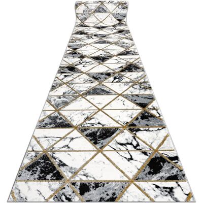 RugsX Runner Emerald - Triángulos mármol negro oro 100x360cm RugsX Runner Emerald - Triángulos mármol negro oro 100x360cm