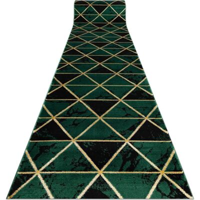 RugsX Pasillo Emerald - Triángulos de mármol y glamour 80x370 cm RugsX Pasillo Emerald - Triángulos de mármol y glamour 80x370 cm