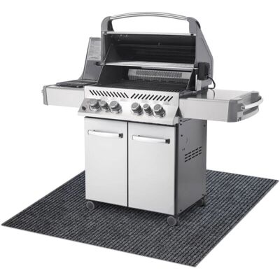 RugsX Mata ochronna do grill GIN 2126 - Zewnątrz, Szara, 80x200cm RugsX Mata ochronna do grill GIN 2126 - Zewnątrz, Szara, 80x200cm