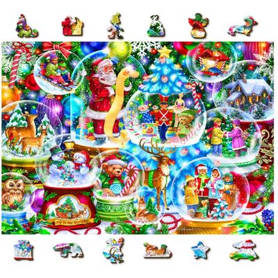 Dřevěné Vánoční Sněhuláci Puzzle - 505 Kusů Dřevěné Vánoční Sněhuláci Puzzle - 505 Kusů