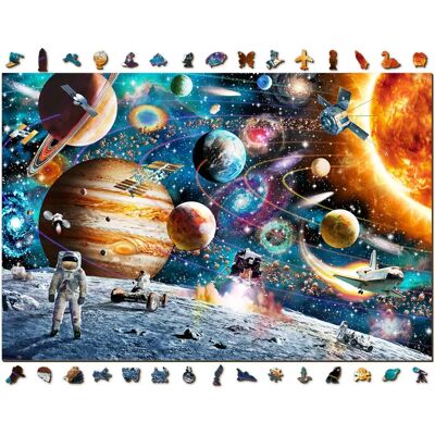 Wooden City Space Odyssey 2in1 Puzzle - Eco Holzpuzzle Wooden City Space Odyssey 2in1 Puzzle - Eco Holzpuzzle