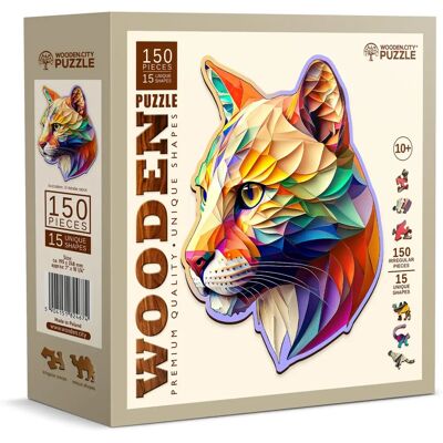 Wooden City GAUDY COUGAR 150/15 Puzzle - Puzzel Wooden City GAUDY COUGAR 150/15 Puzzle - Puzzel