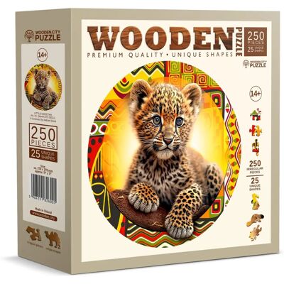Trade Invaders Holzpuzzle - Kleiner Leopard - 250 Teile - Puzzle Trade Invaders Holzpuzzle - Kleiner Leopard - 250 Teile - Puzzle