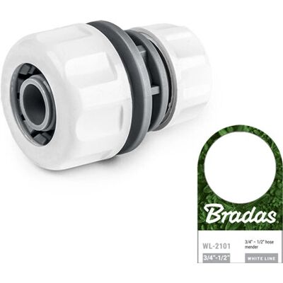 Bradas - WL-2101 - 3/4 to 1/2 Zoll - PVC - Bewässerungsschlauchkupplung Bradas - WL-2101 - 3/4 to 1/2 Zoll - PVC - Bewässerungsschlauchkupplung