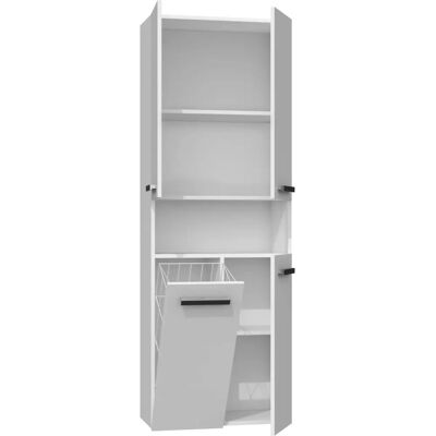 Szafka łazienkowa 3XE LIVING - Matowa Biała - 60x30x174 cm Szafka łazienkowa 3XE LIVING - Matowa Biała - 60x30x174 cm