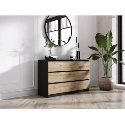 3xeliving 6 Laden Commode - Slaapkamer, Woonkamer 3xeliving 6 Laden Commode - Slaapkamer, Woonkamer