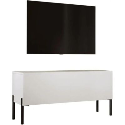3XE LIVING Kaszmir TV Szafka - 100cm, Czarny Stojak - Meble TV 3XE LIVING Kaszmir TV Szafka - 100cm, Czarny Stojak - Meble TV