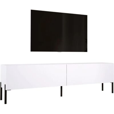 3XE LIVING Matowe Białe Szafka RTV - Mebel TV 3XE LIVING Matowe Białe Szafka RTV - Mebel TV