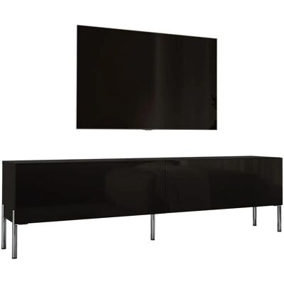 3XE LIVING Czarny matowy stolik RTV 170cm 3XE LIVING Czarny matowy stolik RTV 170cm