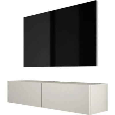 Meuble TV Kashmir Fixé au Mur - 140x34x32cm - Design Moderne - Publicité Meuble TV Kashmir Fixé au Mur - 140x34x32cm - Design Moderne - Publicité