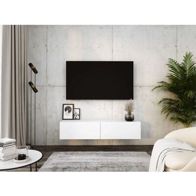 3XE LIVING Biały wiszący mebel na TV - Meble do przechowywania TV 3XE LIVING Biały wiszący mebel na TV - Meble do przechowywania TV
