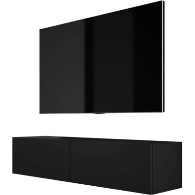 3XE LIVING Czarny Wiszący Szafka TV - Mebel RTV 3XE LIVING Czarny Wiszący Szafka TV - Mebel RTV