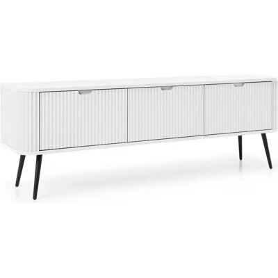 3Xe Living Czarny stolik RTV - Nowoczesny, Do montażu na ścianie, 168x57x39 cm 3Xe Living Czarny stolik RTV - Nowoczesny, Do montażu na ścianie, 168x57x39 cm