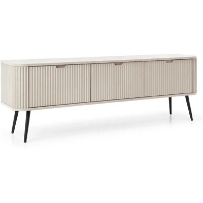3XE LIVING - TV Cashmere - Białe - Złote Nogi - Szafka RTV 3XE LIVING - TV Cashmere - Białe - Złote Nogi - Szafka RTV
