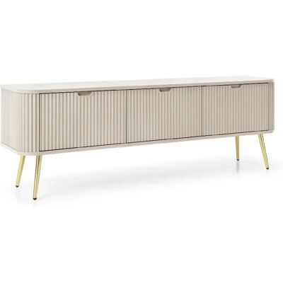 3XE LIVING - Mueble tv cashmere - Złote nogi - TV unit 3XE LIVING - Mueble tv cashmere - Złote nogi - TV unit