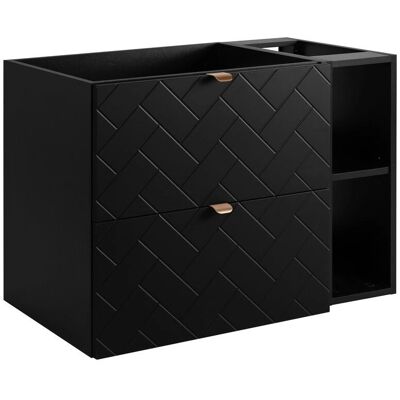 3xe Living - Szafka łazienkowa - Czarny - 80x57x46 3xe Living - Szafka łazienkowa - Czarny - 80x57x46
