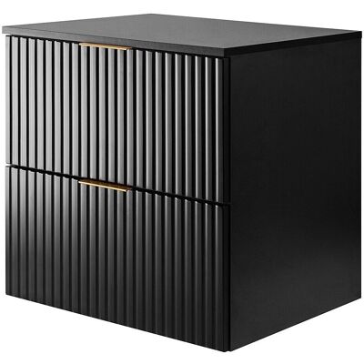 Nieznana marka - 60x57x46 - Czarny - Dwa szuflady - Szafka łazienkowa Nieznana marka - 60x57x46 - Czarny - Dwa szuflady - Szafka łazienkowa