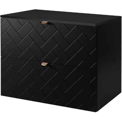 Living - 80x57x46 cm - Noir - Publicité Living - 80x57x46 cm - Noir - Publicité