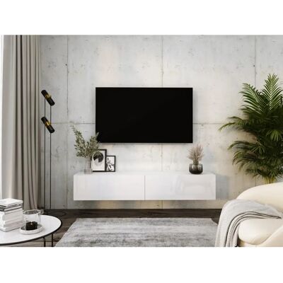 3XE LIVING Wisząca Szafka Telewizyjna - Biała Matowa/Glossy 3XE LIVING Wisząca Szafka Telewizyjna - Biała Matowa/Glossy