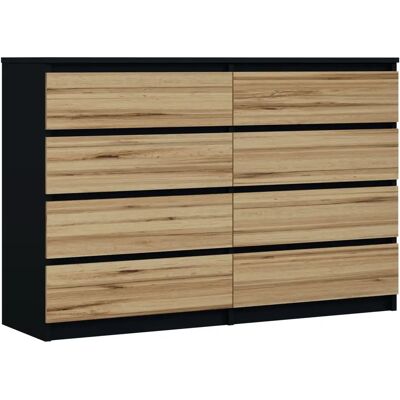 3XE LIVING - 140 cm - Negro/Wotan - Commode - Publicité 3XE LIVING - 140 cm - Negro/Wotan - Commode - Publicité
