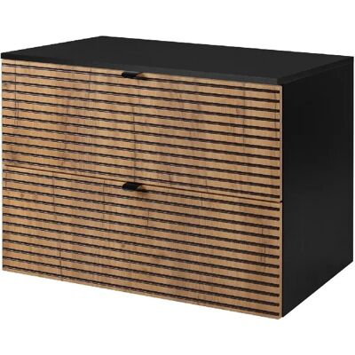 3xe Living - Bathroom Cabinet - Czarne - 80x57x46 cm 3xe Living - Bathroom Cabinet - Czarne - 80x57x46 cm