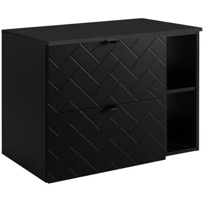 3xe Living - Wall Cab - 80x57x46 cm - Czarny - Szafka łazienkowa 3xe Living - Wall Cab - 80x57x46 cm - Czarny - Szafka łazienkowa