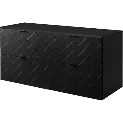 3xe Living - 120x57x46cm - Czarny - 4 szuflady - Szafka łazienkowa 3xe Living - 120x57x46cm - Czarny - 4 szuflady - Szafka łazienkowa