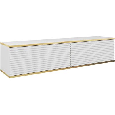 3XE LIVING Biały Wiszący na Ścianie Mebel TV - Nowoczesny Design z Push-to-Open 3XE LIVING Biały Wiszący na Ścianie Mebel TV - Nowoczesny Design z Push-to-Open