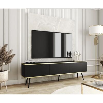 3XE LIVING Czarny Stolik TV - Nowoczesny, Trwały & Stylowy 3XE LIVING Czarny Stolik TV - Nowoczesny, Trwały & Stylowy