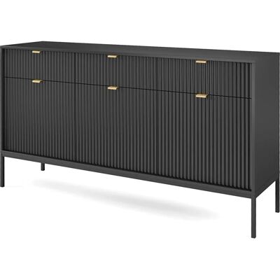 3XE LIVING Czarna Nowoczesna Komoda - Mebel do Przechowywania 3XE LIVING Czarna Nowoczesna Komoda - Mebel do Przechowywania