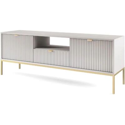 3XE LIVING - TV Cabinet - Szary - Złota ramka - TV stand 3XE LIVING - TV Cabinet - Szary - Złota ramka - TV stand