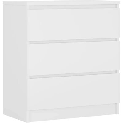Commode Blanche à 3 Tiroirs - Meuble de rangement 3XE LIVING - Publicité Commode Blanche à 3 Tiroirs - Meuble de rangement 3XE LIVING - Publicité