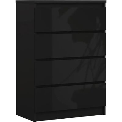 3XE LIVING Czarny 4-Szuflady Szafka - Mebel 3XE LIVING Czarny 4-Szuflady Szafka - Mebel
