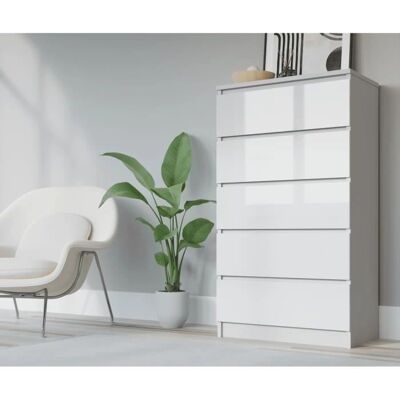 3XE LIVING Brilhante Biała komoda 70x39x125 3XE LIVING Brilhante Biała komoda 70x39x125
