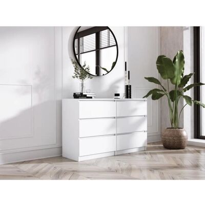 3XE LIVING - Cómoda Tapete - Biały - Chest of drawers 3XE LIVING - Cómoda Tapete - Biały - Chest of drawers