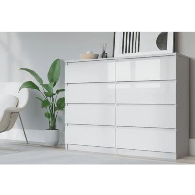 Brilhante 3XE LIVING - Cômoda Brilhante - Biały - 102x120x39 - Komoda Brilhante 3XE LIVING - Cômoda Brilhante - Biały - 102x120x39 - Komoda