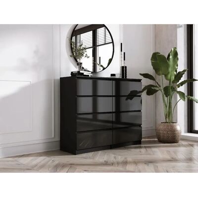 3XE LIVING - Brilhante 8-Drawer - Czarny Matowy 3XE LIVING - Brilhante 8-Drawer - Czarny Matowy