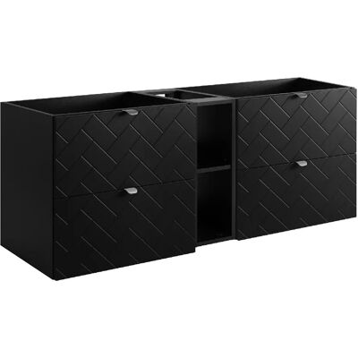 3xe Living - Szafka łazienkowa - Czarny - 140x57x46 cm 3xe Living - Szafka łazienkowa - Czarny - 140x57x46 cm