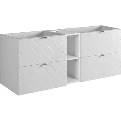 Generic - 140x57x46 - White - Silver - Szafka łazienkowa Generic - 140x57x46 - White - Silver - Szafka łazienkowa