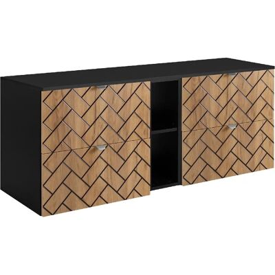 Carvalho Craft - Oak Craft - Quatre tiroirs - Armoire de salle de bains - Publicité Carvalho Craft - Oak Craft - Quatre tiroirs - Armoire de salle de bains - Publicité