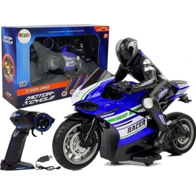 Lean Sport RC Motorrad - 35m Reichweite - Blau Lean Sport RC Motorrad - 35m Reichweite - Blau