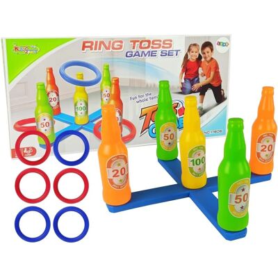 Lean Toys Arcade Game - Reifenwurf, Bunte Flaschen, Punkte Lean Toys Arcade Game - Reifenwurf, Bunte Flaschen, Punkte