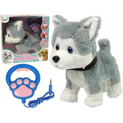 Lean Toys Husky Interaktives Spielzeug - Plüschhund mit Musik Lean Toys Husky Interaktives Spielzeug - Plüschhund mit Musik