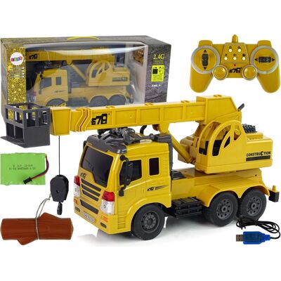 Leantoys Fernsteuerbarer Lastwagen mit Kran - Kinderspielzeug Leantoys Fernsteuerbarer Lastwagen mit Kran - Kinderspielzeug