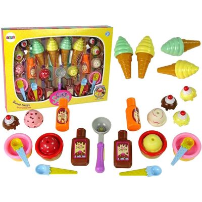 Lean Toys Kinder Spielset - Cupcakes & Eis - 6 Muffins, 4 Saucen Lean Toys Kinder Spielset - Cupcakes & Eis - 6 Muffins, 4 Saucen