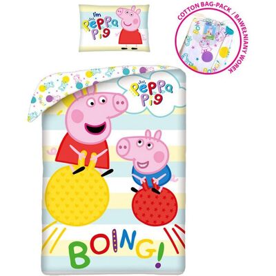 Peppa Pig Boing Beddengoedset - Katoen - 140x200 cm Peppa Pig Boing Beddengoedset - Katoen - 140x200 cm
