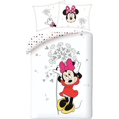 Disney Minnie Mouse Wit Katoenen Dekbedovertrek - Eenpersoons 140x200cm Disney Minnie Mouse Wit Katoenen Dekbedovertrek - Eenpersoons 140x200cm