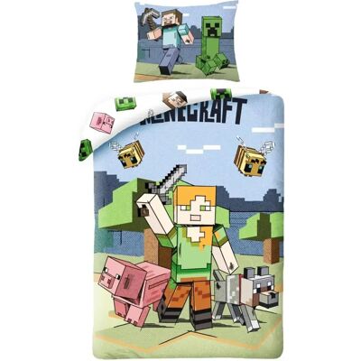 Seda de poliéster multicolor de Minecraft - Edredão Seda de poliéster multicolor de Minecraft - Edredão