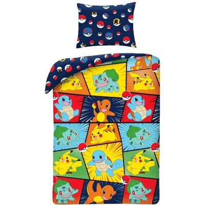 Pokemon Baumwolle Bettbezug 140x200 - Blau - Bettüberzug Pokemon Baumwolle Bettbezug 140x200 - Blau - Bettüberzug